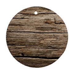 Weathered Wood Round Ornament (two Sides)  by trendistuff