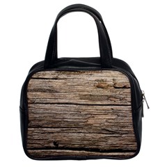 Weathered Wood Classic Handbags (2 Sides) by trendistuff