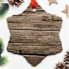 Weathered Wood Snowflake Ornament (2-side) by trendistuff