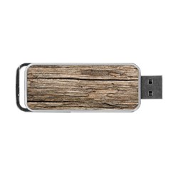 Weathered Wood Portable Usb Flash (two Sides)