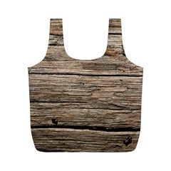 Weathered Wood Full Print Recycle Bags (m)  by trendistuff