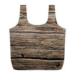 Weathered Wood Full Print Recycle Bags (l) 