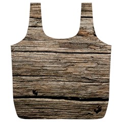 Weathered Wood Full Print Recycle Bags (l) 