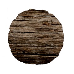 Weathered Wood Standard 15  Premium Flano Round Cushions