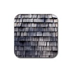 WEATHERED SHINGLE Rubber Coaster (Square) 