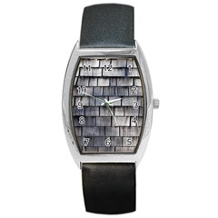 Weathered Shingle Barrel Metal Watches by trendistuff