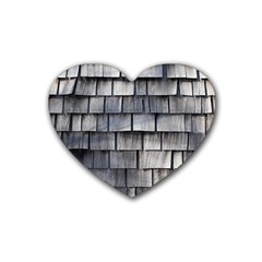 Weathered Shingle Rubber Coaster (heart) 