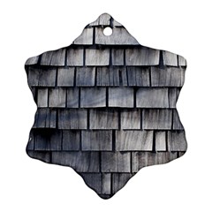 Weathered Shingle Ornament (snowflake)  by trendistuff