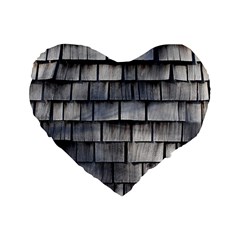 Weathered Shingle Standard 16  Premium Heart Shape Cushions