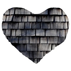 Weathered Shingle Large 19  Premium Flano Heart Shape Cushions