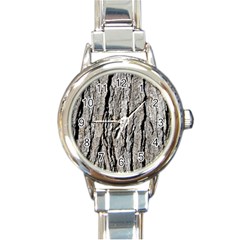 Tree Bark Round Italian Charm Watches