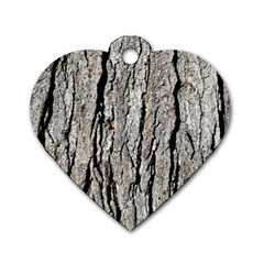 Tree Bark Dog Tag Heart (one Side)