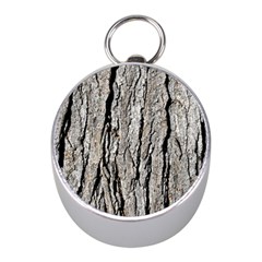 Tree Bark Mini Silver Compasses