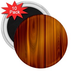 Shiny Striated Panel 3  Magnets (10 Pack) 