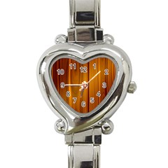 Shiny Striated Panel Heart Italian Charm Watch by trendistuff