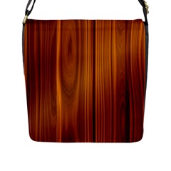 Shiny Striated Panel Flap Messenger Bag (l)  by trendistuff