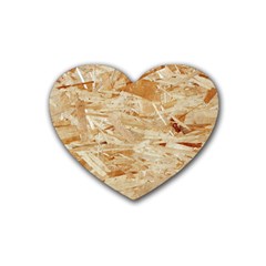 Osb Plywood Rubber Coaster (heart)  by trendistuff