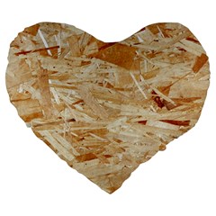 Osb Plywood Large 19  Premium Heart Shape Cushions