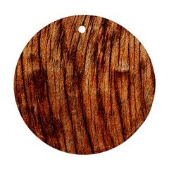 Old Brown Weathered Wood Ornament (round)  by trendistuff