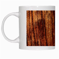 Old Brown Weathered Wood White Mugs by trendistuff