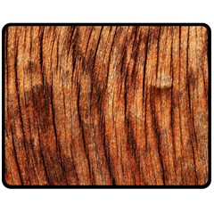 Old Brown Weathered Wood Fleece Blanket (medium) 