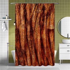 Old Brown Weathered Wood Shower Curtain 48  X 72  (small) 