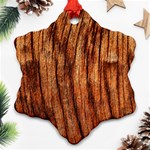 OLD BROWN WEATHERED WOOD Ornament (Snowflake)  Front