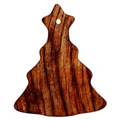 Old Brown Weathered Wood Christmas Tree Ornament (2 Sides) by trendistuff