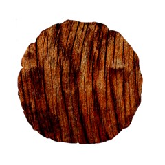 Old Brown Weathered Wood Standard 15  Premium Round Cushions