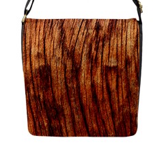 Old Brown Weathered Wood Flap Messenger Bag (l)  by trendistuff