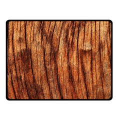 Old Brown Weathered Wood Double Sided Fleece Blanket (small) 