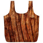 OLD BROWN WEATHERED WOOD Full Print Recycle Bags (L)  Back