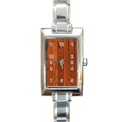 Oak Planks Rectangle Italian Charm Watches by trendistuff