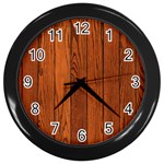 OAK PLANKS Wall Clocks (Black)