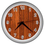 OAK PLANKS Wall Clocks (Silver) 