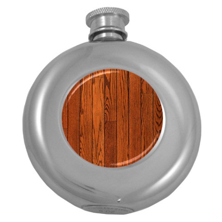 OAK PLANKS Round Hip Flask (5 oz)