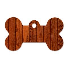 Oak Planks Dog Tag Bone (two Sides)