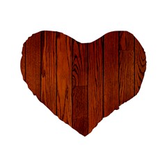 Oak Planks Standard 16  Premium Heart Shape Cushions by trendistuff