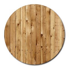 Light Wood Fence Round Mousepads by trendistuff