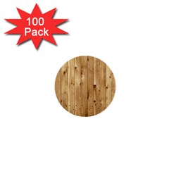 Light Wood Fence 1  Mini Buttons (100 Pack)  by trendistuff