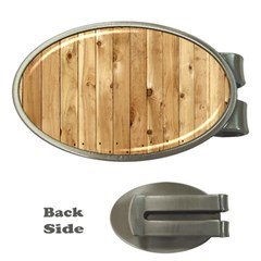 Light Wood Fence Money Clips (oval) 