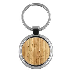 Light Wood Fence Key Chains (round) 