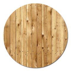 Light Wood Fence Magnet 5  (round)