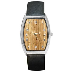 Light Wood Fence Barrel Metal Watches by trendistuff