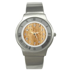 Light Wood Fence Stainless Steel Watches by trendistuff