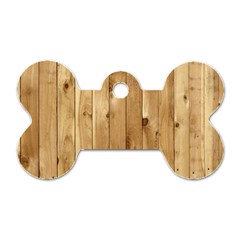 Light Wood Fence Dog Tag Bone (one Side)