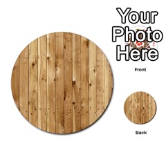 Light Wood Fence Multi-purpose Cards (round)  by trendistuff