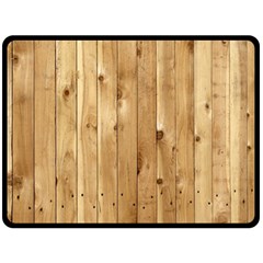 Light Wood Fence Fleece Blanket (large)  by trendistuff