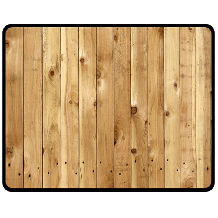 LIGHT WOOD FENCE Fleece Blanket (Medium) 