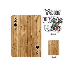 Light Wood Fence Playing Cards 54 (mini)  by trendistuff